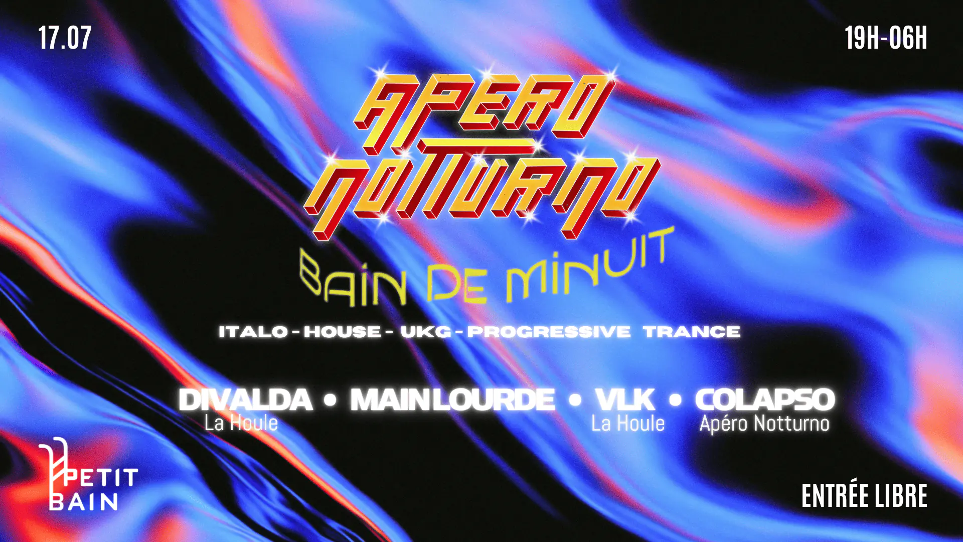 BAIN DE MINUIT: APERO NOTTURNO x Petit Bain