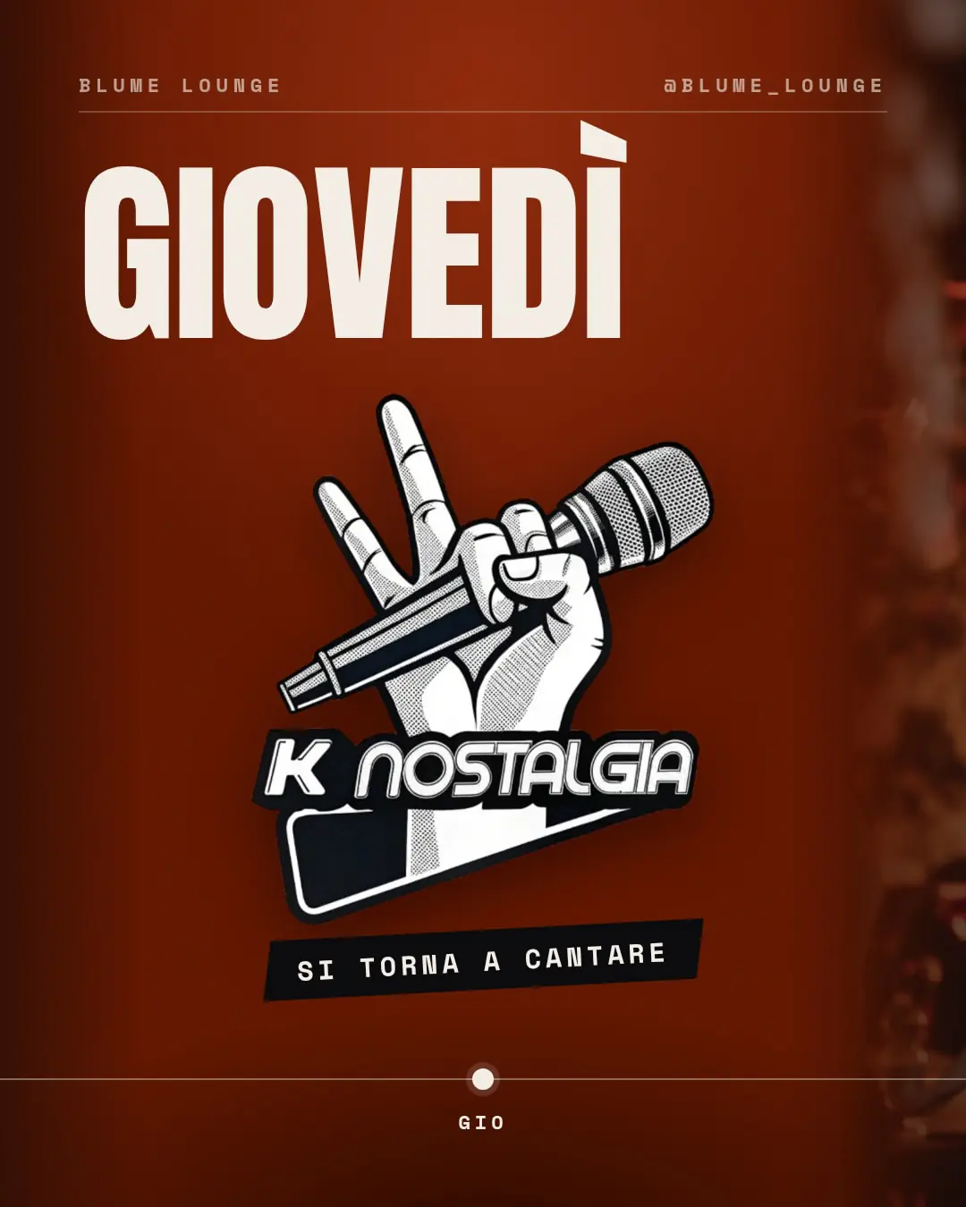Giovedì al Blume Lounge con K Nostalgia