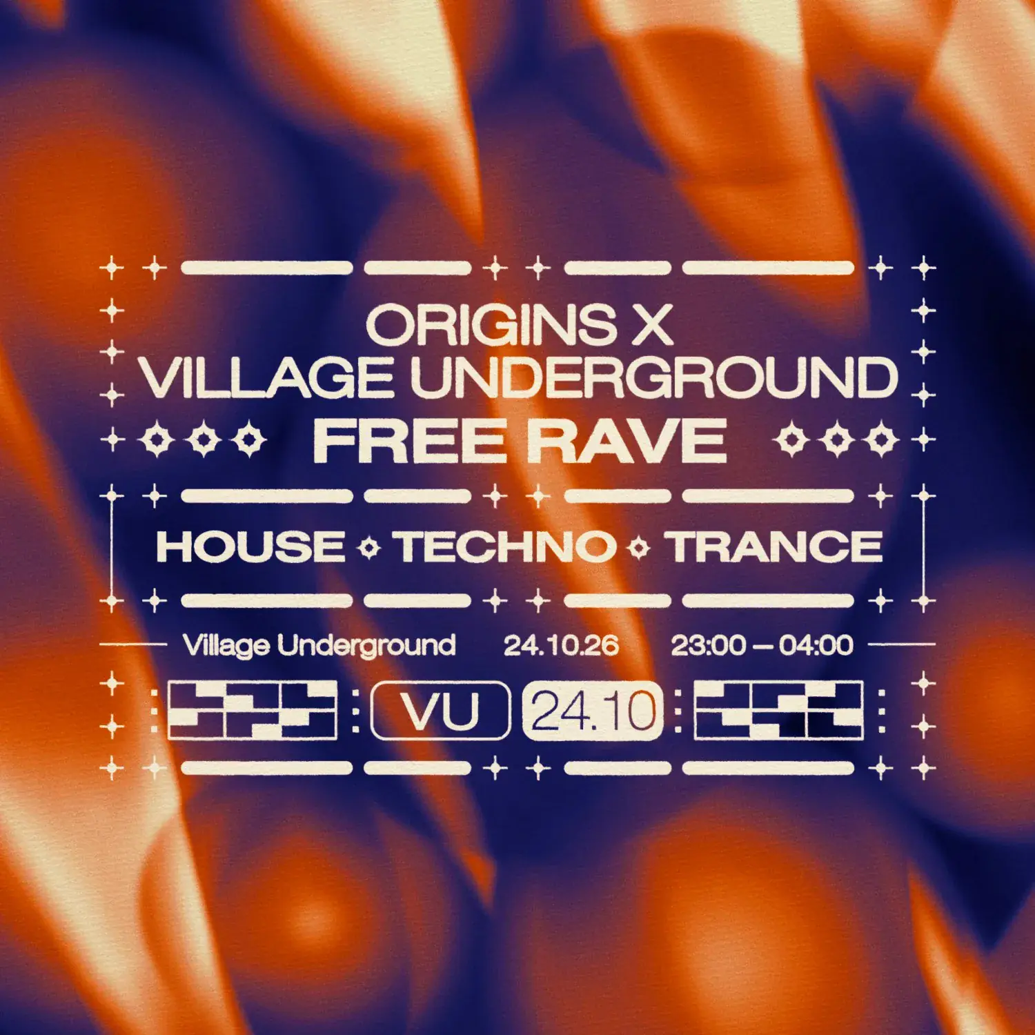Origins x VU Free Rave: House Techno Trance