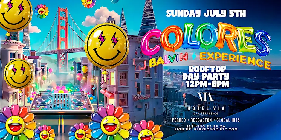 COLORES | ROOFTOP DAY PARTY @ HOTEL VIA | 4TH OF JULY WEEK | SAN FRANCISCO