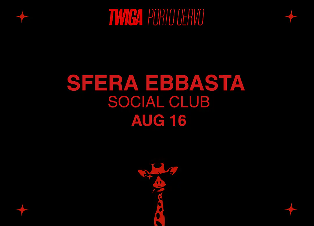 SFERA EBBASTA x SOCIAL CLUB at TWIGA Porto Cervo