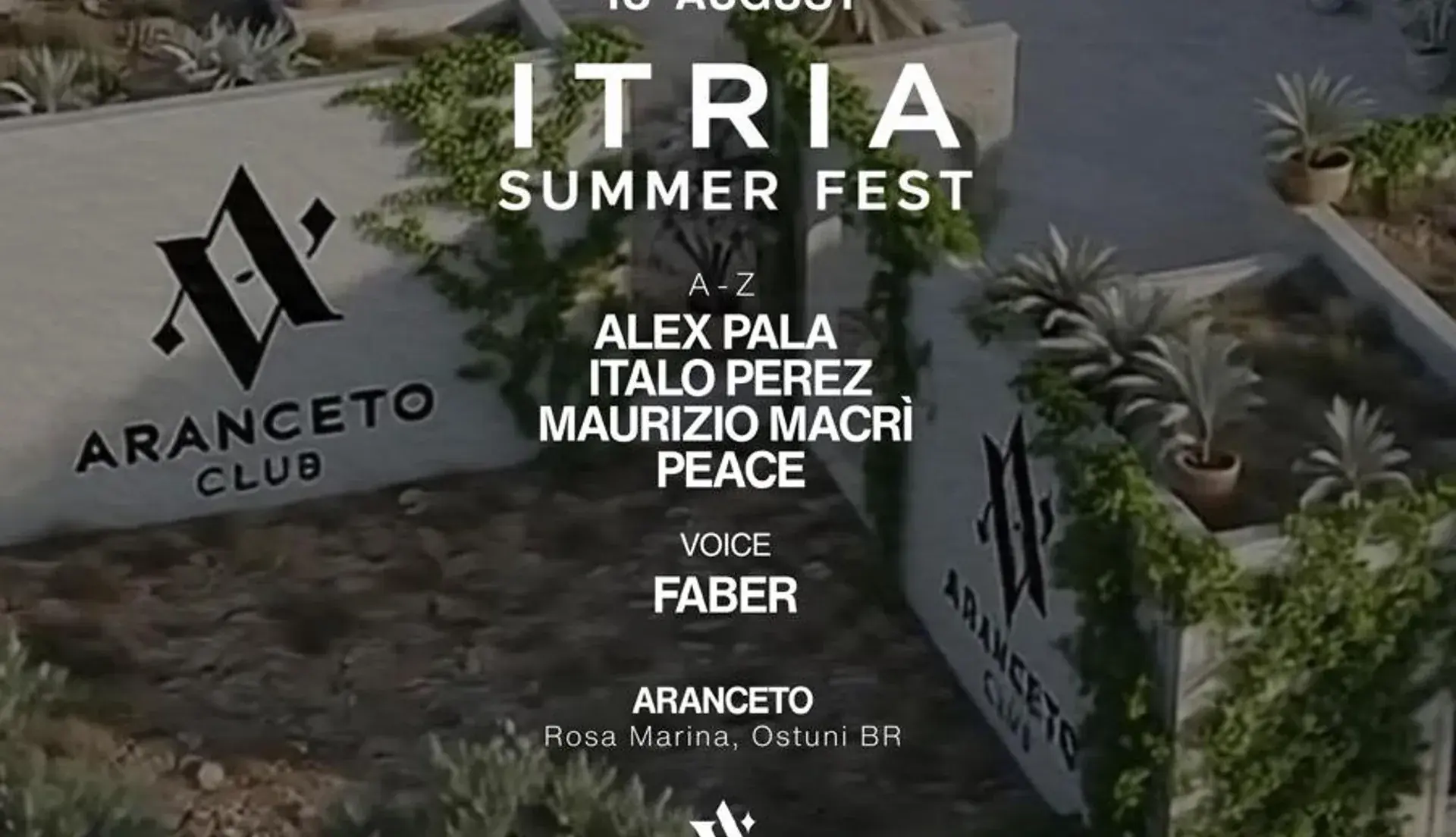 ITRIA SUMMER FEST @ ARANCETO CLUB