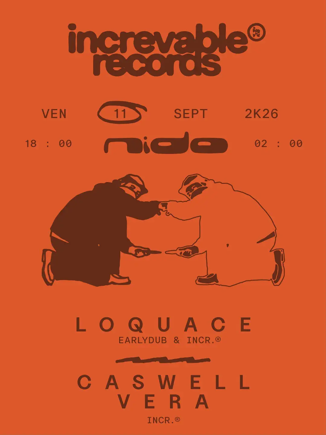 Nido - label night - Increvable Records with Caswel Vera & Loquace