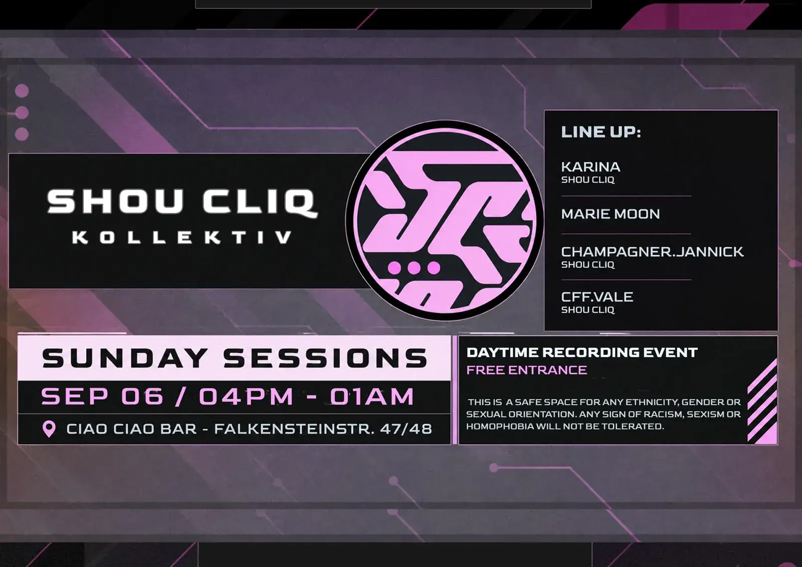 Free entry: SHOU CLIQ Kollektiv - SUNDAY SESSIONS 001