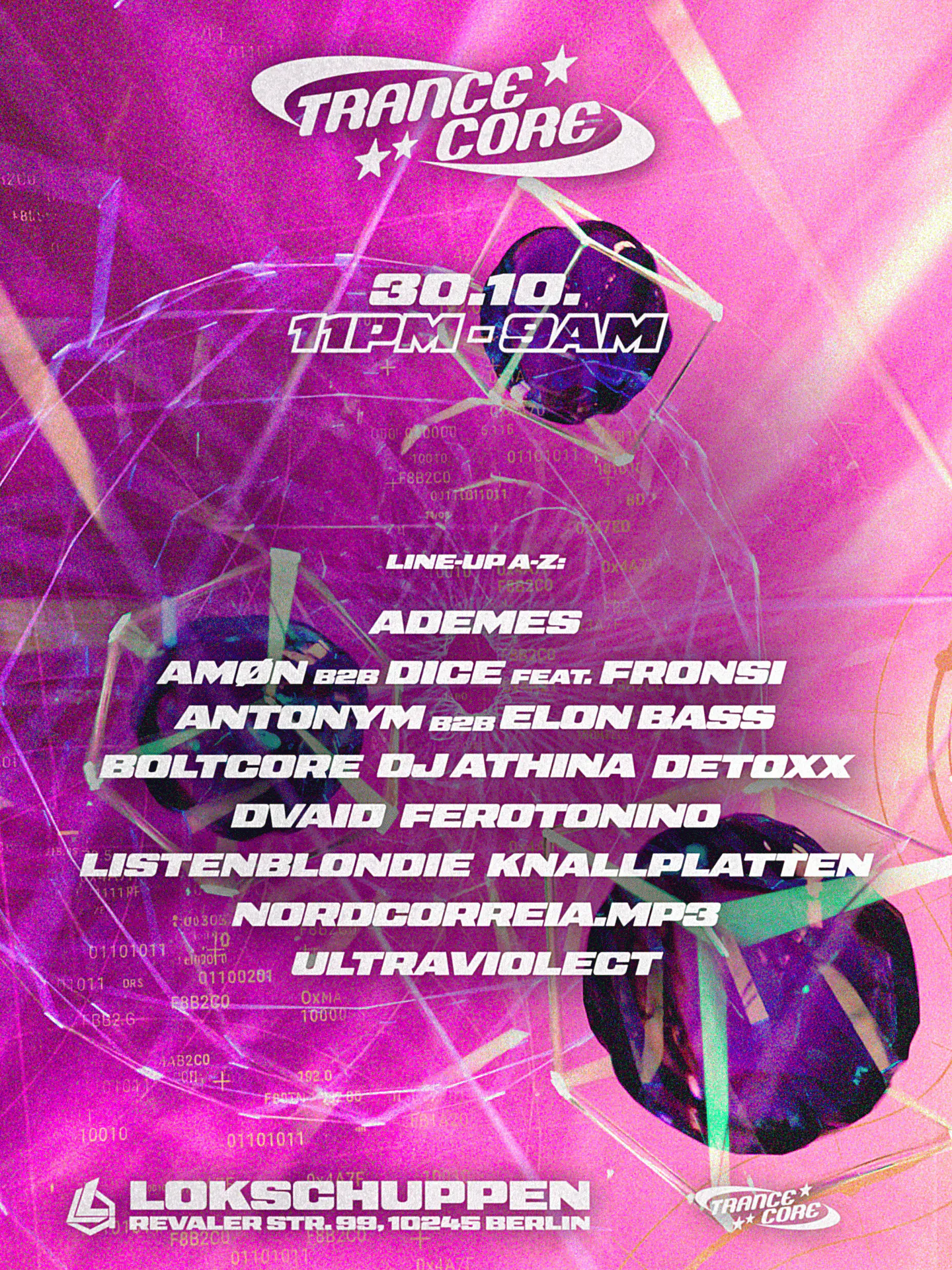 Trancecore Halloween Special with Antonym b2b Elon Bass, Amøn b2b DICE feat. Fronsi and DVAID