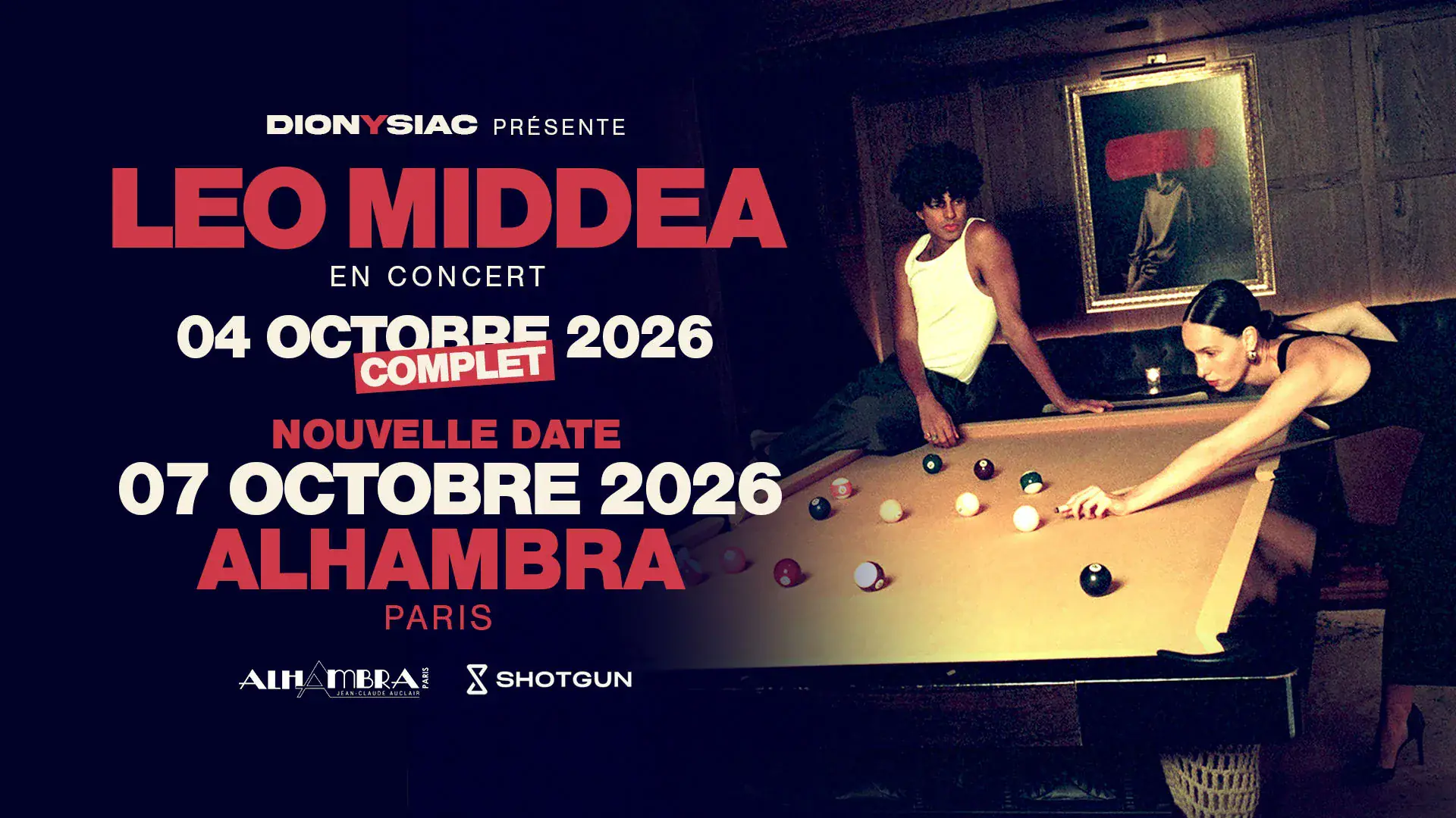 Leo Middea - Alhambra, Paris - New Date