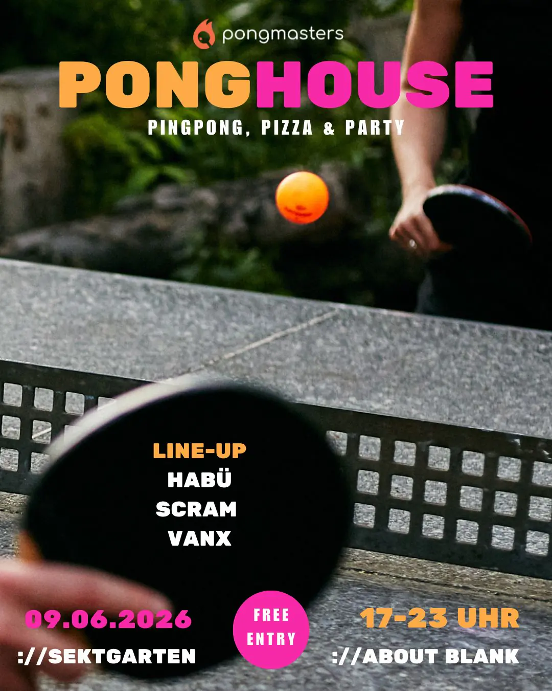 // Sektgarten x Ponghouse [freier Eintritt & Open Air]