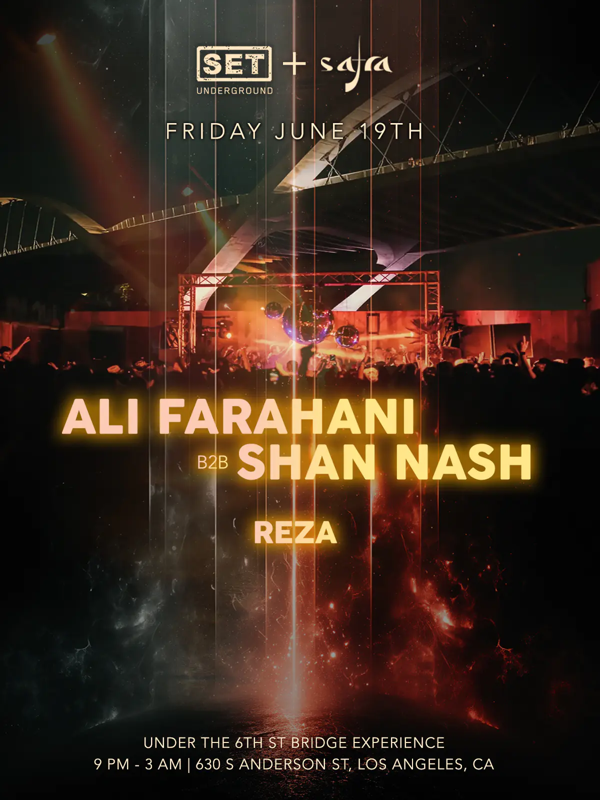 SET & Safra w / Ali Farahani b2b Shan Nash under the 6th Bridge in LA