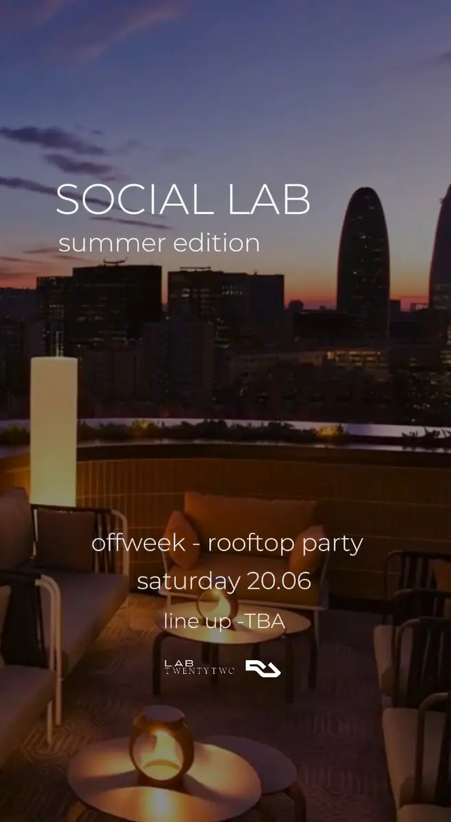 Rooftop Party x SOCIAL LAB - Labtwentytwo Hotel (Open Air)