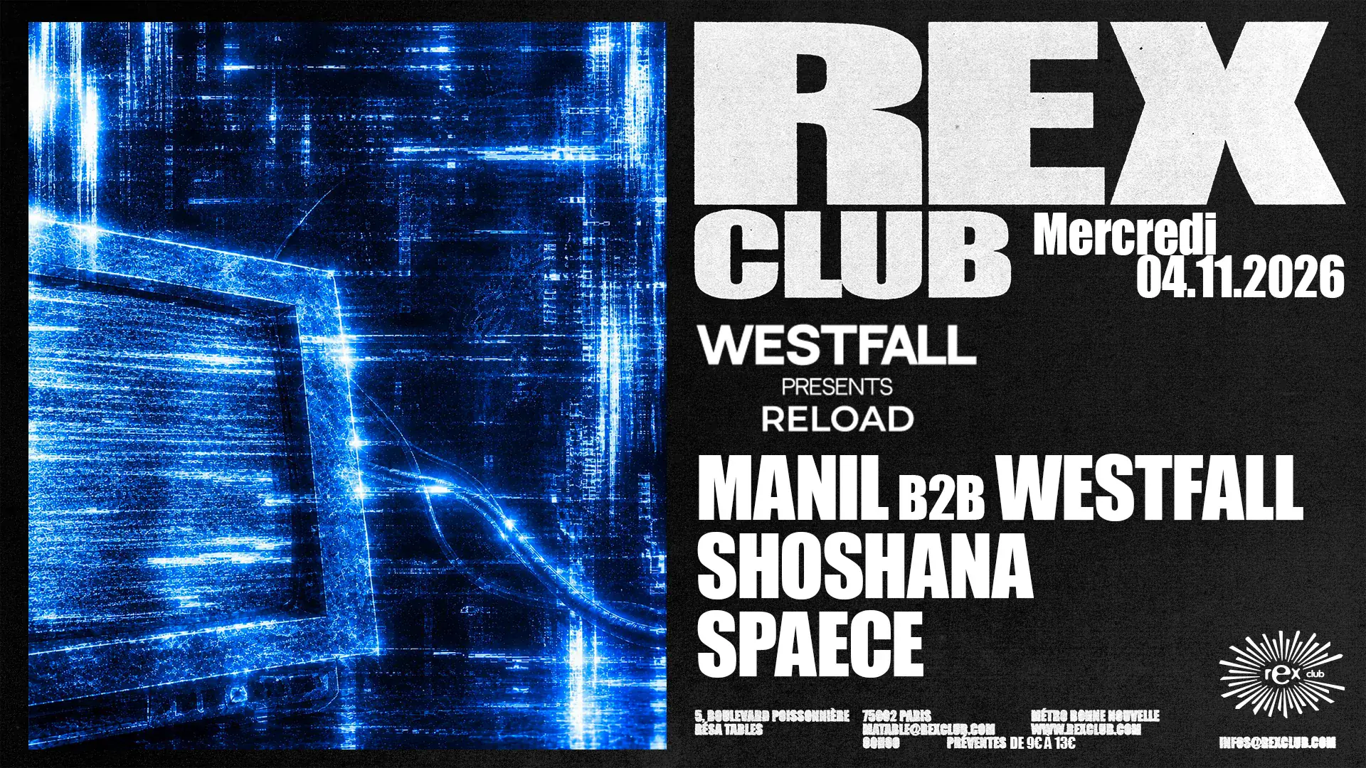 Westfall presents Reload: Mani b2b Westfall, Shoshana, Space