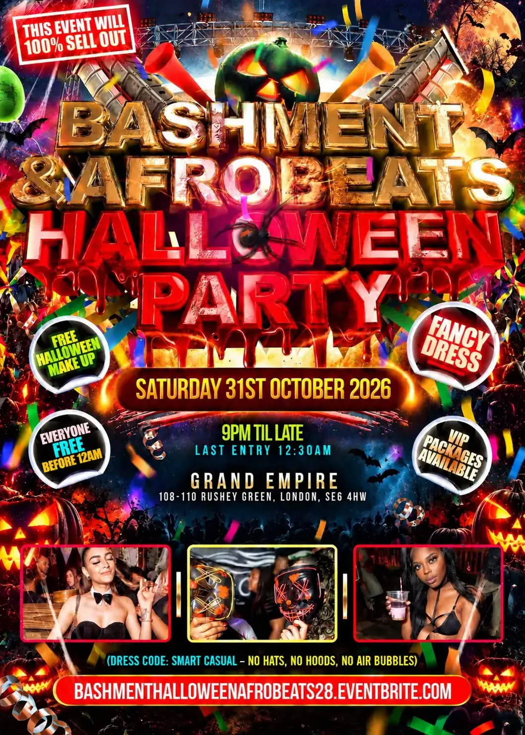 Bashment & Afrobeats - Fiesta de Halloween