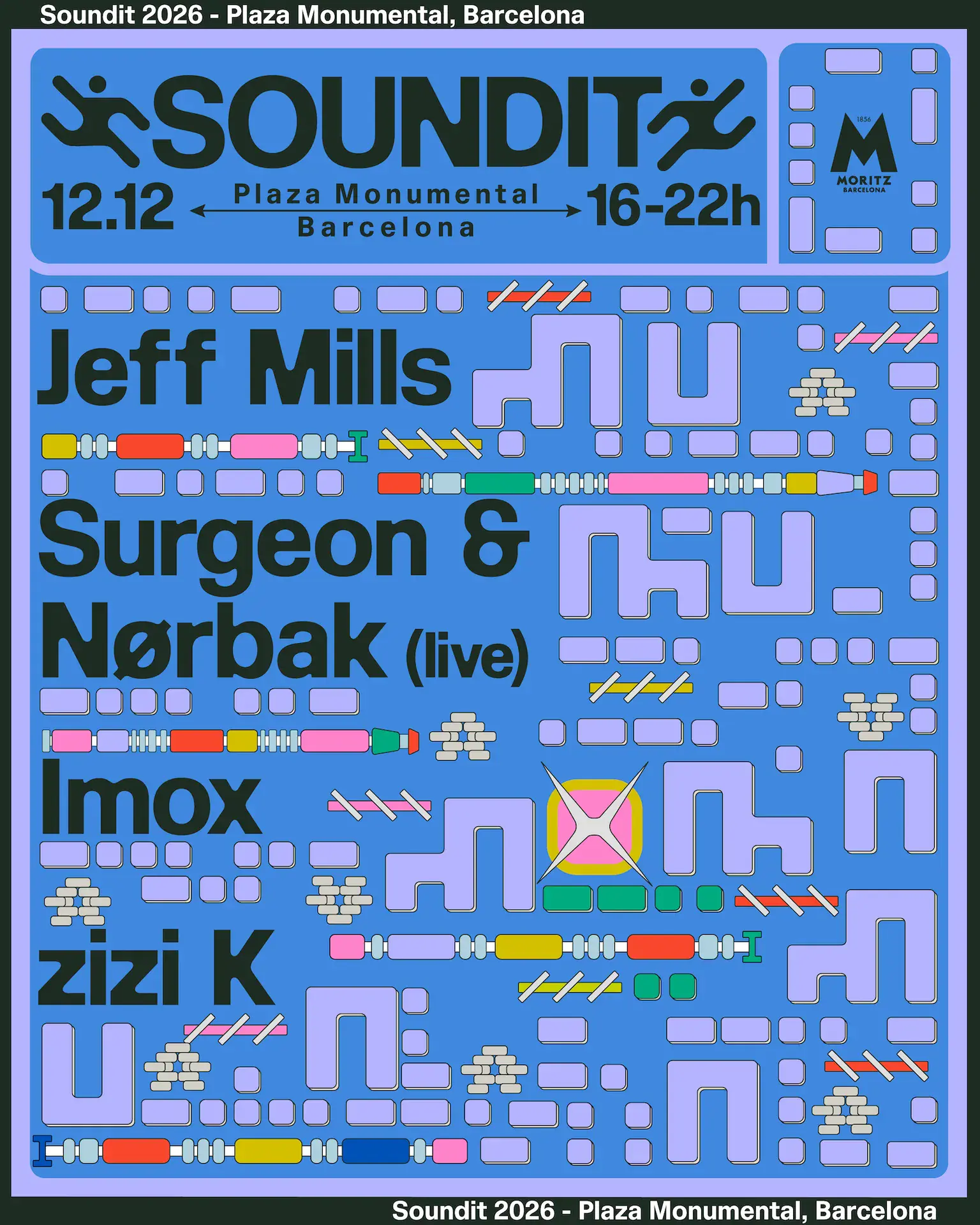 SOUNDIT Plaza : Jeff Mills, Surgeon & Nørbak (live), zizi k, Imox