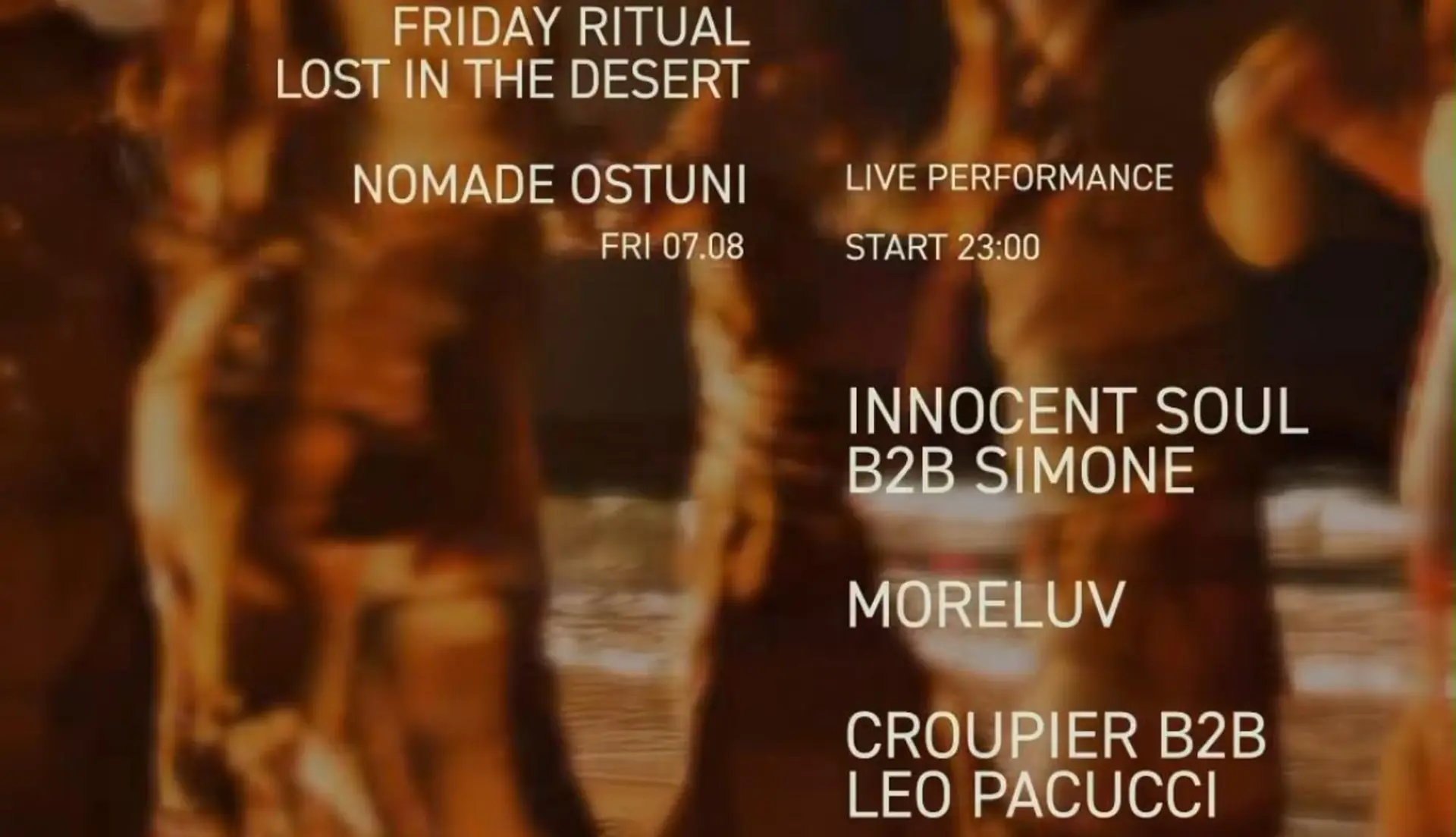 FRIDAY RITUAL x LOST IN / NOMADE OSTUNI