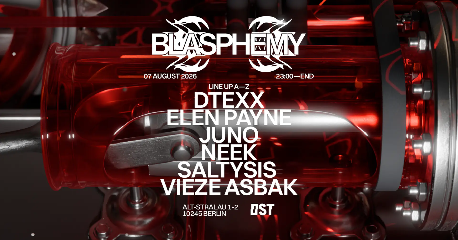 Blasphemy w. Vieze Asbak, Neek, SaltySis, Elen Payne