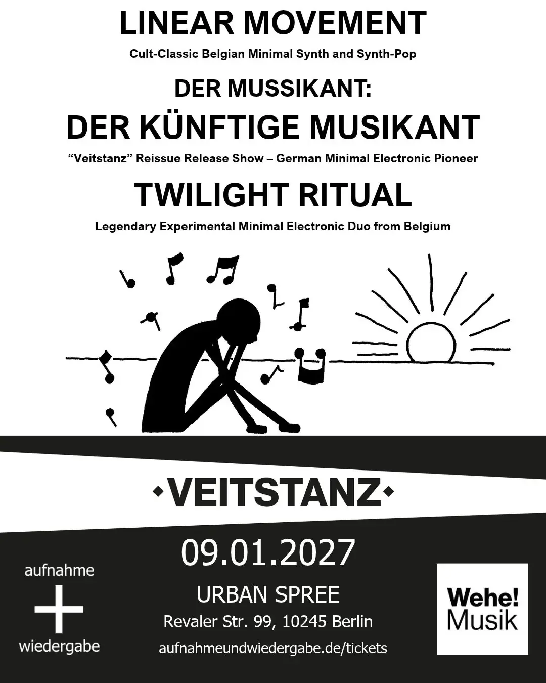 VEITSTANZ con Linear Movement + Der Künftige Musikant + Twilight Ritual