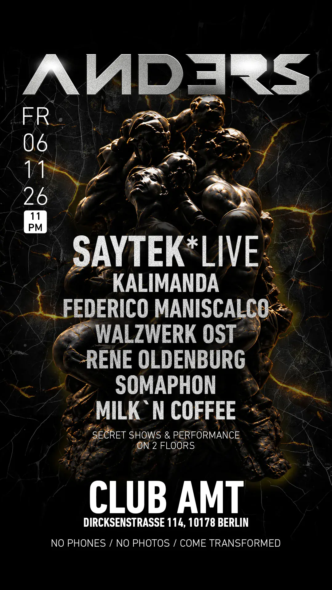 AИDERS x Human Colours @ AMT CLUB with Saytek - Live -, Somaphon, Kalimanda