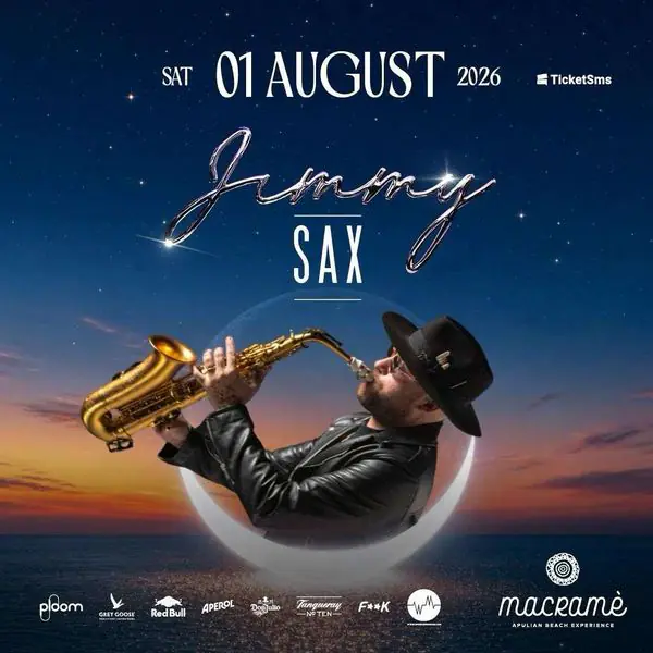 Jimmy Sax at Macramé - Apulian Beach Experience