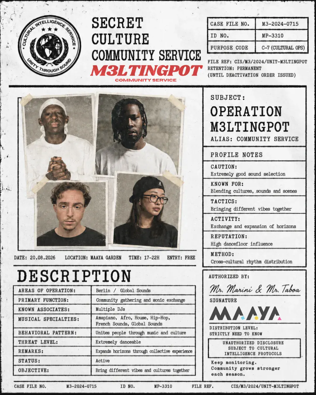 OPERATION M3LTINGPOT: COMMUNITY SERVICE