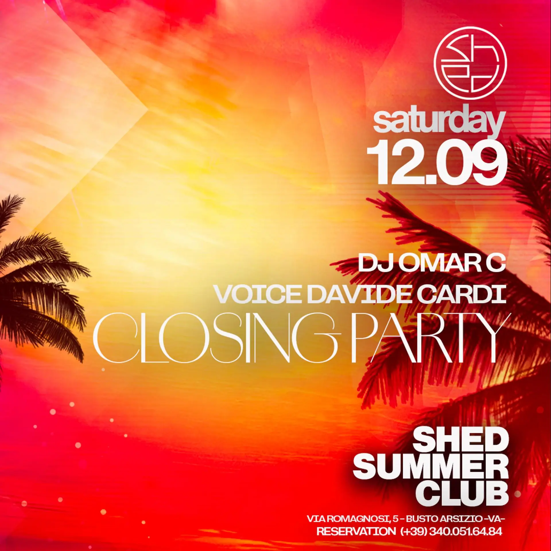 SHED SATURDAY - CLOSING PARTY - 12.09
