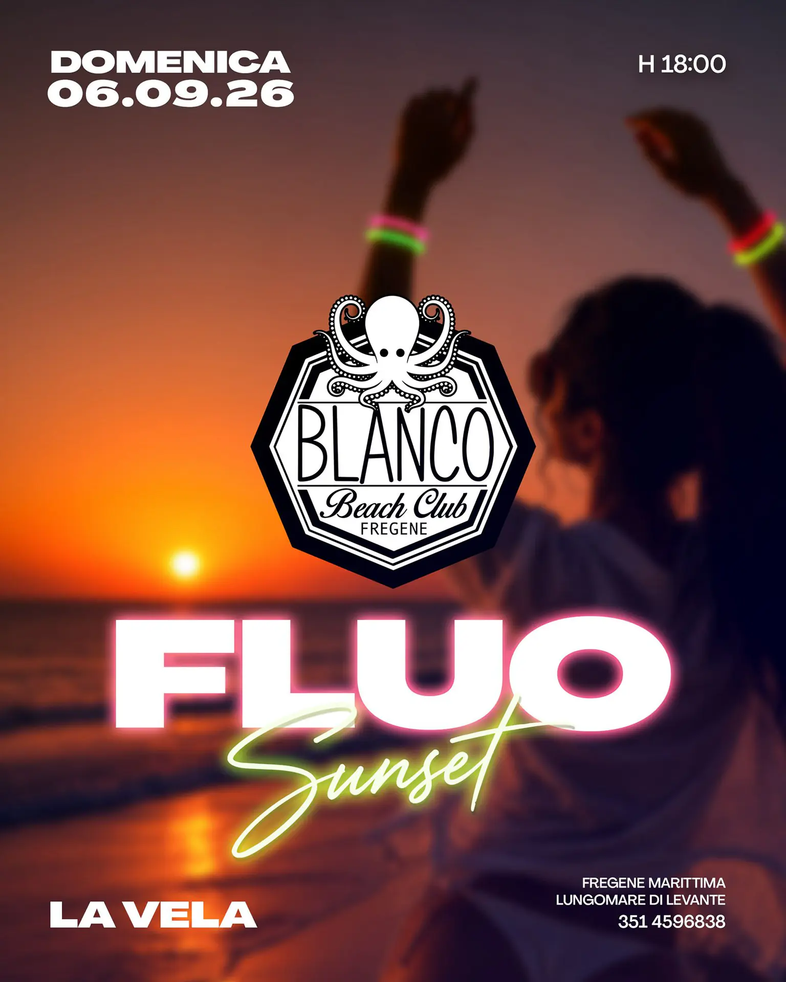 FLUO at Blanco Beach Club Fregene