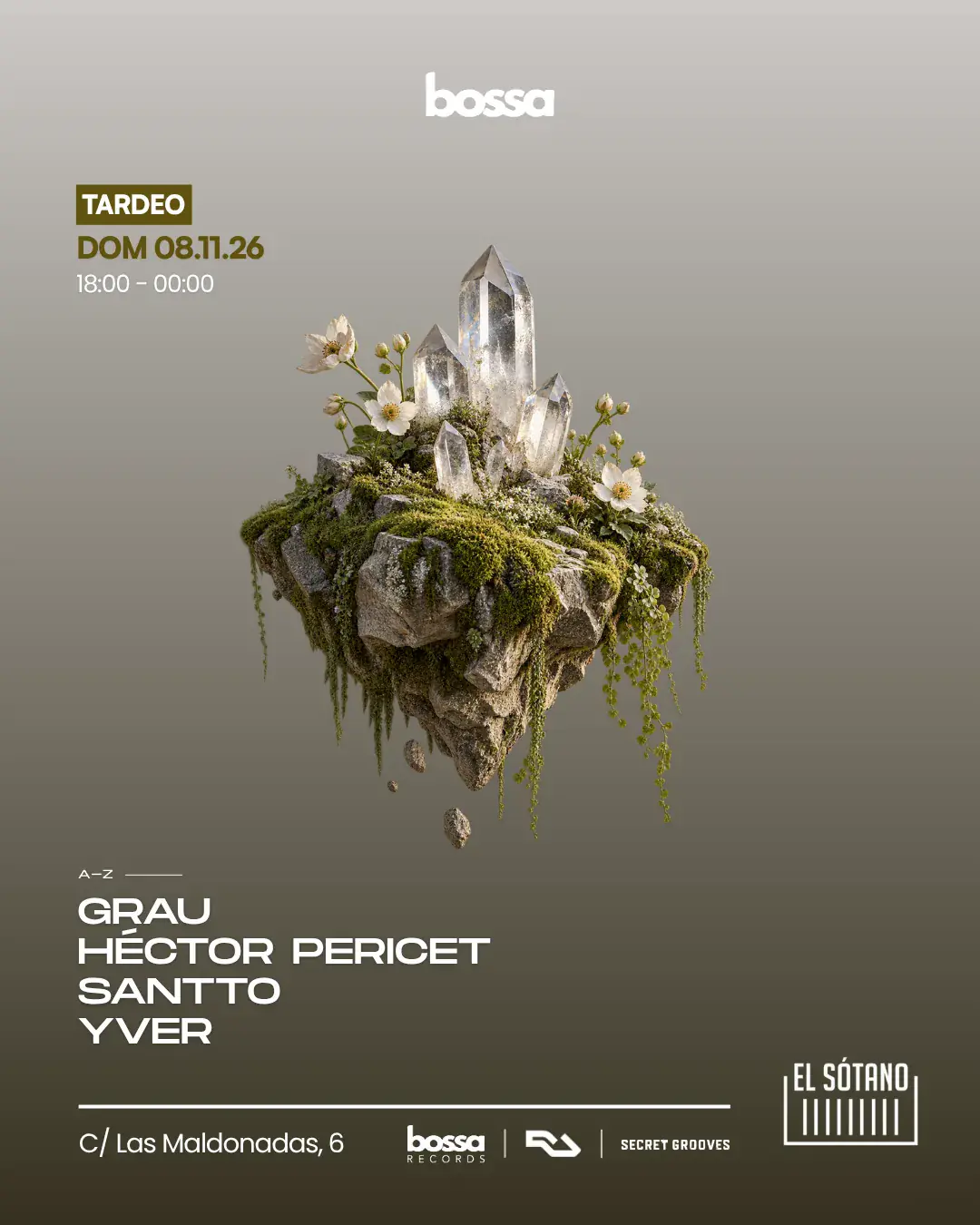BOSSA TARDEO: Grau, Héctor Pericet, SANTTO, YVER