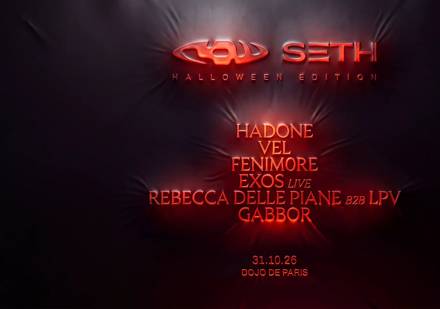 RAW x SETH Halloween • FENIM0RE, Hadone, VEL, Exos (live), Rebecca Delle Piane b2b LPV
