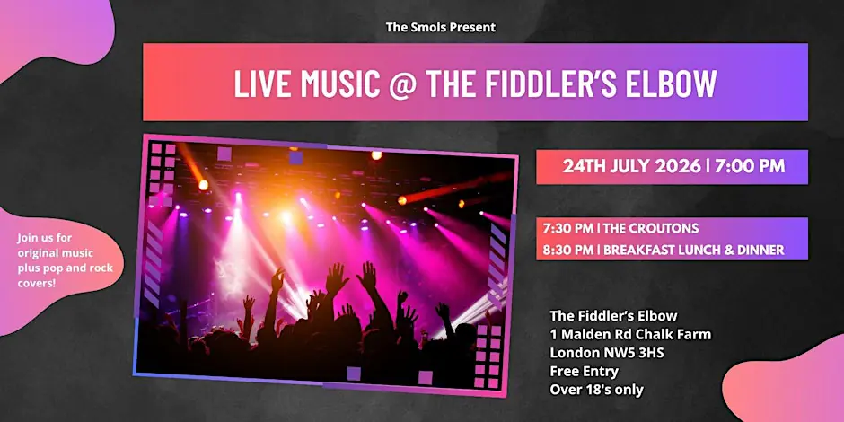 Live Music with The Croutons and Breakfast Lunch and Dinner