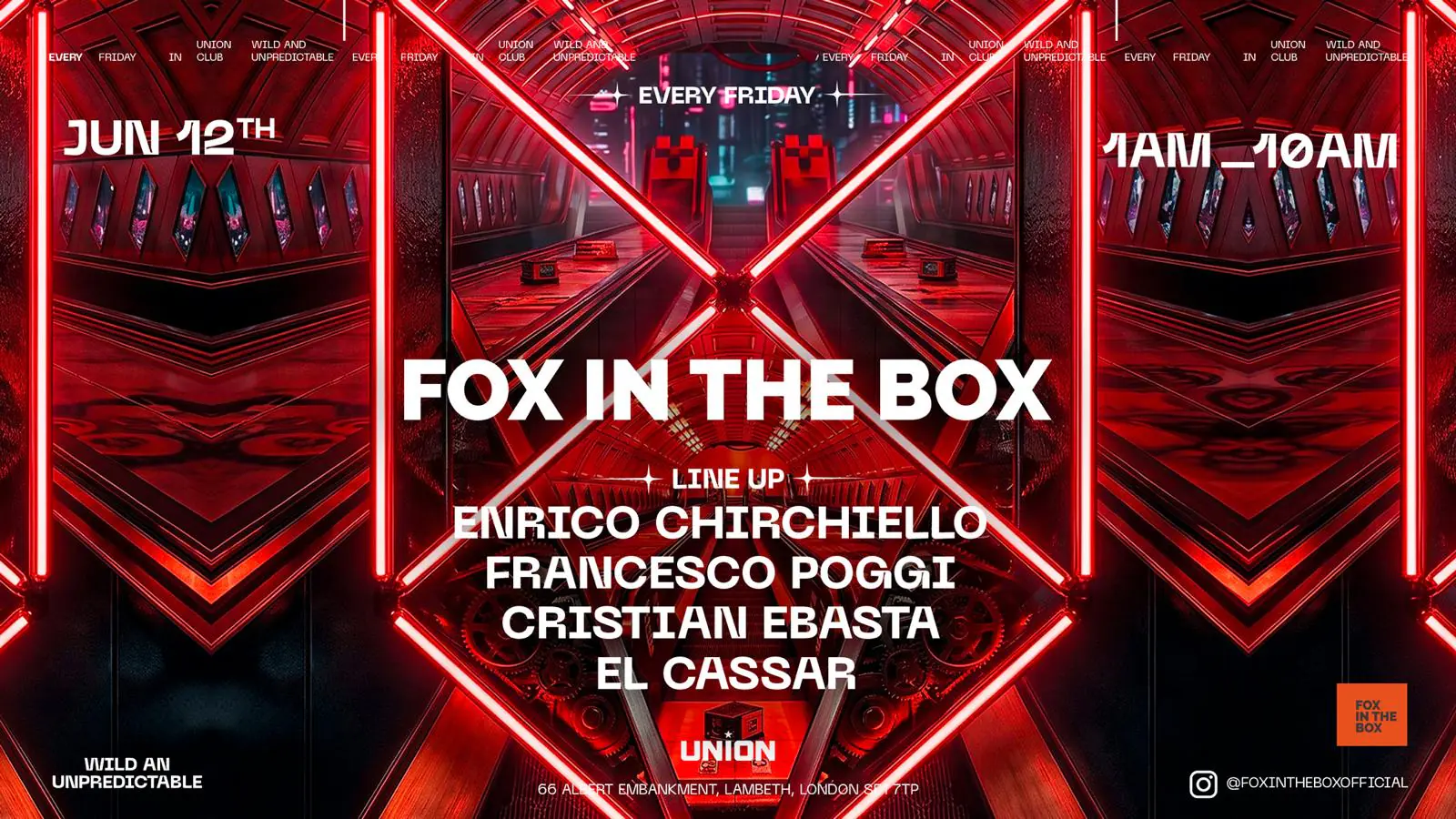 AFTER PARTY AT FOX IN THE BOX (Open until 10 am )