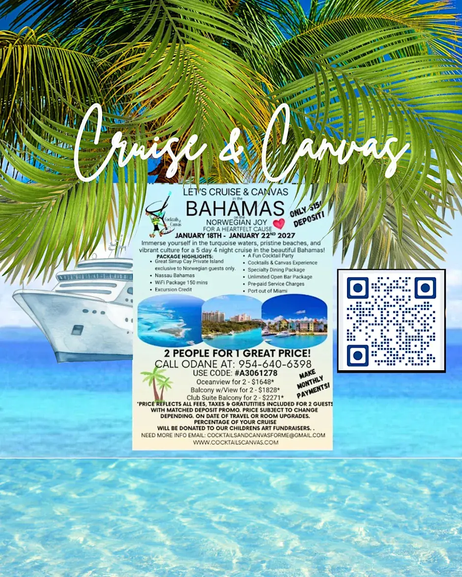 Cocktails & Canvas Exclusive BAHAMAS Cruise & Canvas Fundraiser