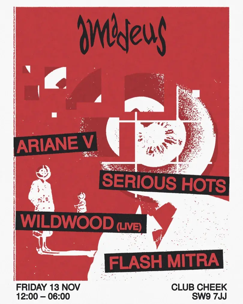Amadeus presents: Ariane V, Serious Hots, WildWood (Live) and Flash Mitra